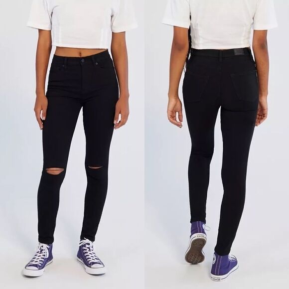 BDG Twig Ripped High-Waisted Skinny Jean - Black - Picture 1 of 10